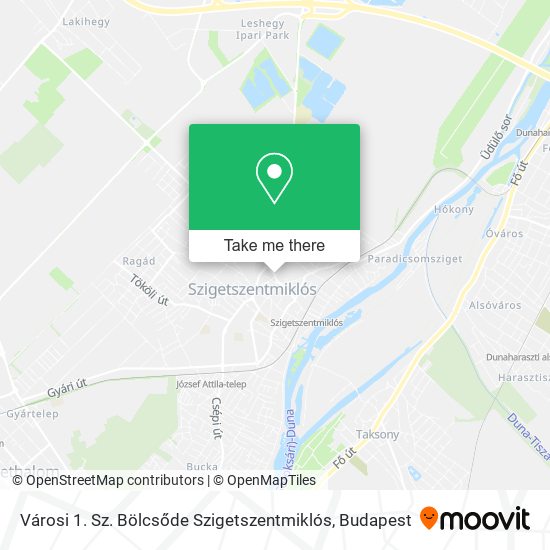 Városi 1. Sz. Bölcsőde Szigetszentmiklós map