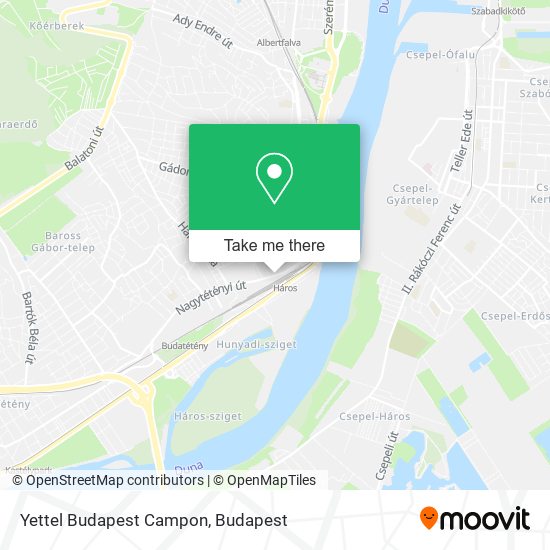 Yettel Budapest Campon map