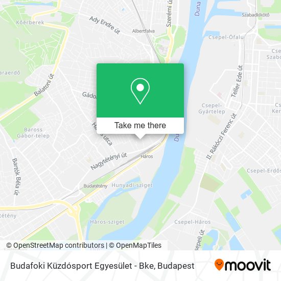Budafoki Küzdósport Egyesület - Bke map