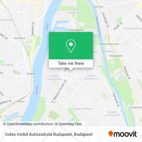 Index mobil Autósiskola Budapest map