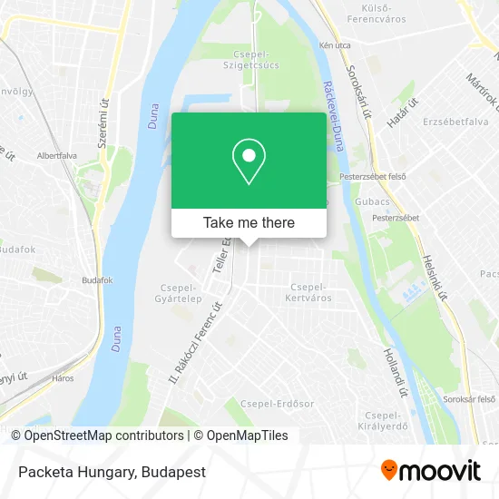 Packeta Hungary map