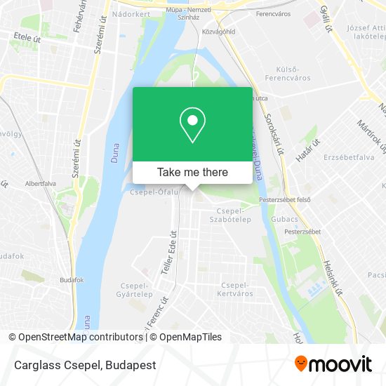 Carglass Csepel map