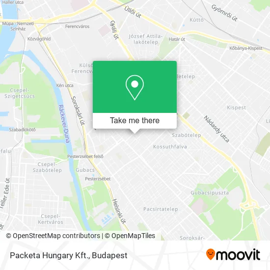Packeta Hungary Kft. map