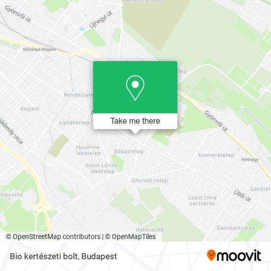 Bio kertészeti bolt map