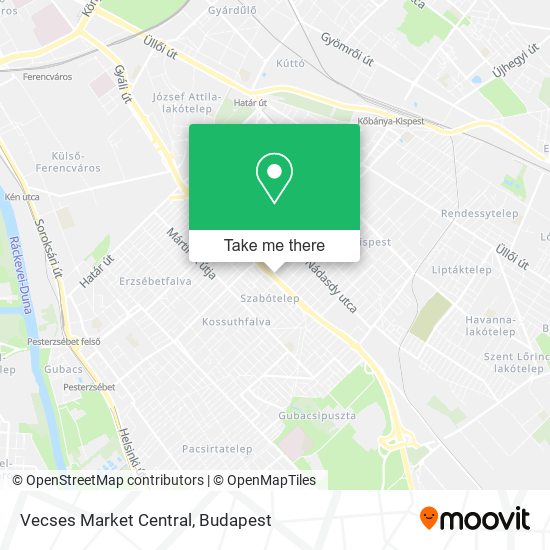 Vecses Market Central map