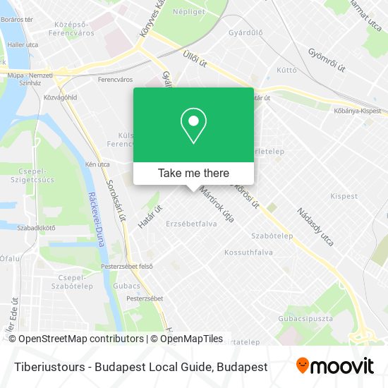 Tiberiustours - Budapest Local Guide map