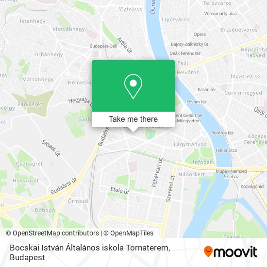 Bocskai István Általános iskola Tornaterem map