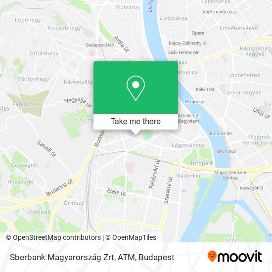 Sberbank Magyarország Zrt, ATM map