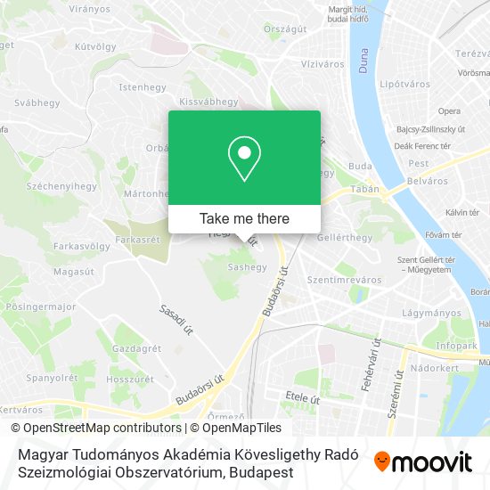 Magyar Tudományos Akadémia Kövesligethy Radó Szeizmológiai Obszervatórium map