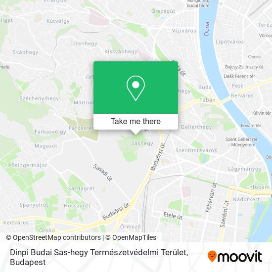 Dinpi Budai Sas-hegy Természetvédelmi Terület map