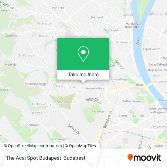 The Acai Spot Budapest map