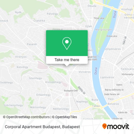 Corporal Apartment Budapest map