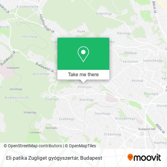 Eli patika Zugliget gyógyszertár map