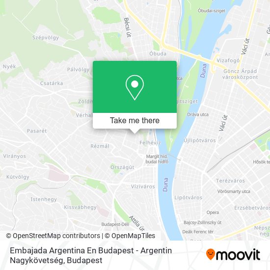 Embajada Argentina En Budapest - Argentin Nagykövetség map