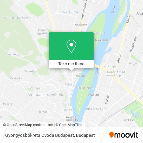 Gyöngyösbokréta Óvoda Budapest map