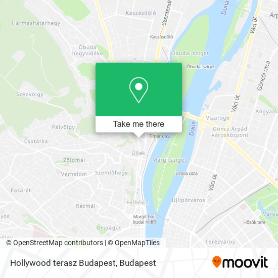 Hollywood terasz Budapest map