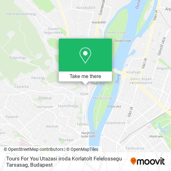 Tours For You Utazasi iroda Korlatolt Felelossegu Tarsasag map