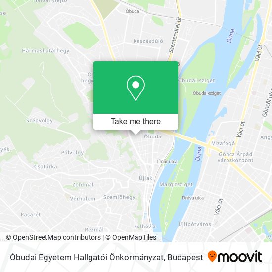 Óbudai Egyetem Hallgatói Önkormányzat map