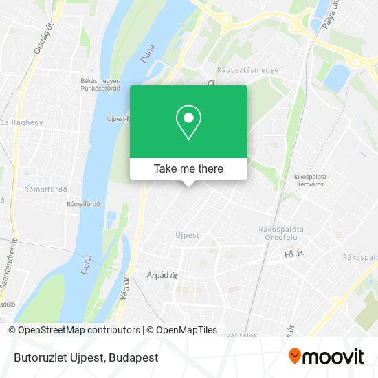Butoruzlet Ujpest map