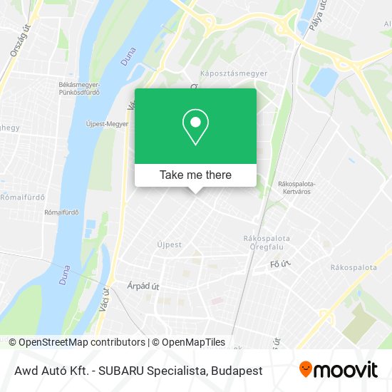 Awd Autó Kft. - SUBARU Specialista map