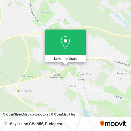 Öltönyszalon Gödöllő map