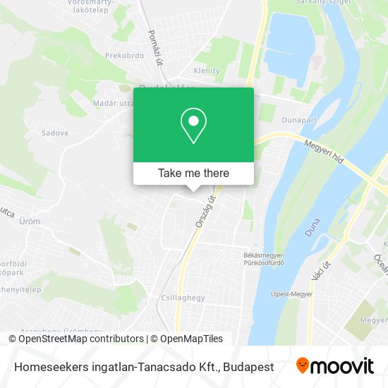 Homeseekers ingatlan-Tanacsado Kft. map