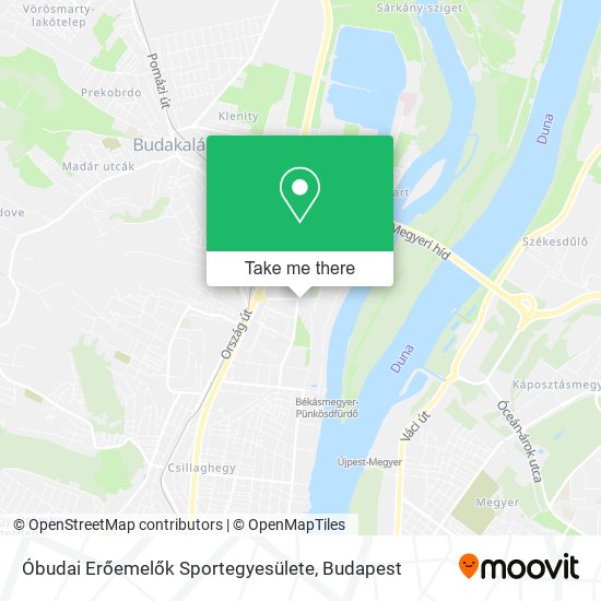 Óbudai Erőemelők Sportegyesülete map