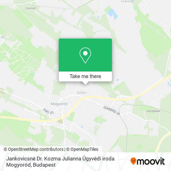 Jankovicsné Dr. Kozma Julianna Ügyvédi iroda Mogyoród map