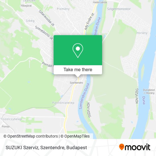 SUZUKI Szervíz, Szentendre map