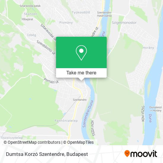Dumtsa Korzó Szentendre map