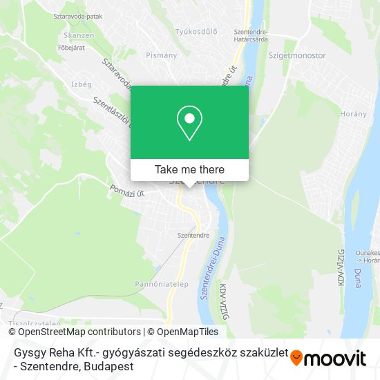 Gysgy Reha Kft.- gyógyászati segédeszköz szaküzlet - Szentendre map