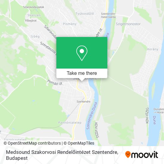 Medsound Szakorvosi Rendelőintézet Szentendre map