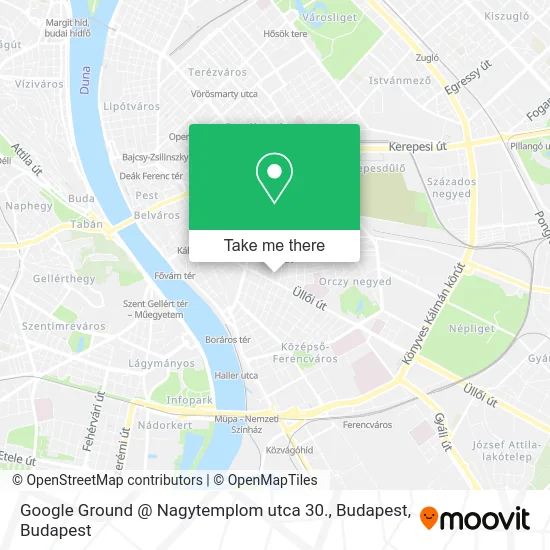 Google Ground @ Nagytemplom utca 30., Budapest map