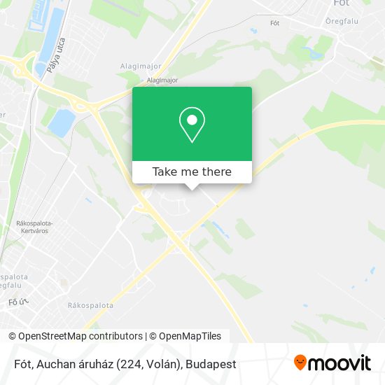 Fót, Auchan áruház (224, Volán) map
