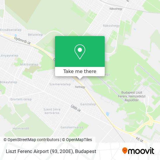 Liszt Ferenc Airport (93, 200E) map