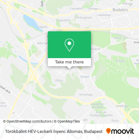 Törökbálint HÉV-Leckerli Ínyenc Állomás map