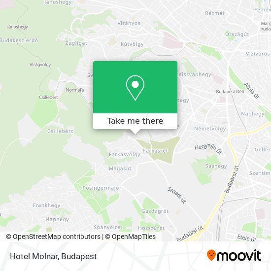 Hotel Molnar map