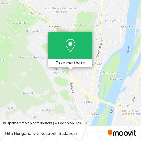 Hilti Hungária Kft. Központ map