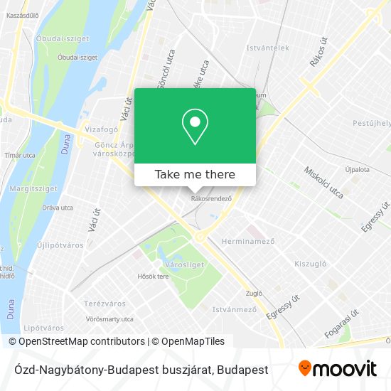 Ózd-Nagybátony-Budapest buszjárat map