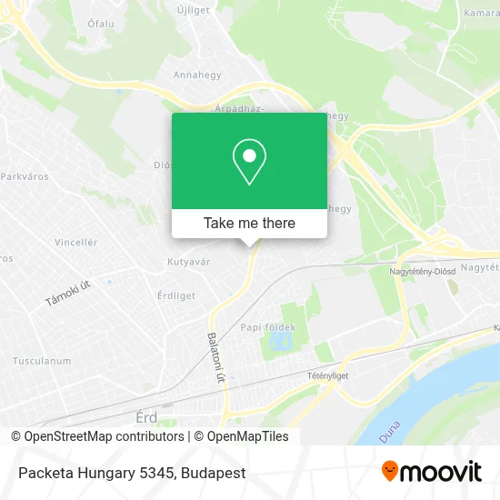 Packeta Hungary 5345 map