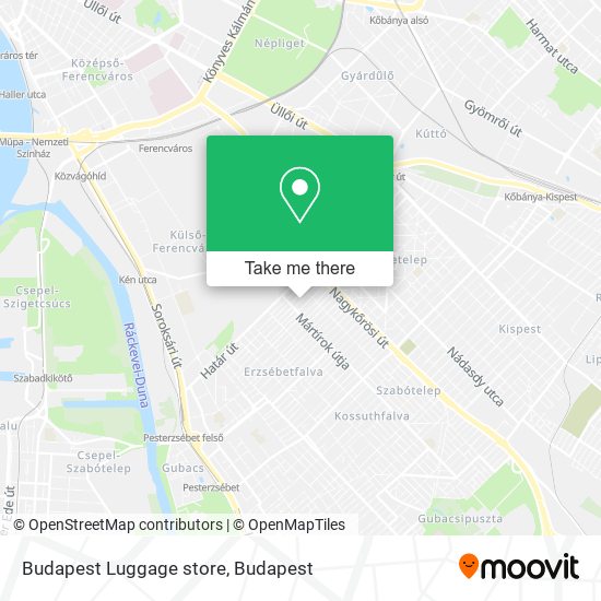 Budapest Luggage store map