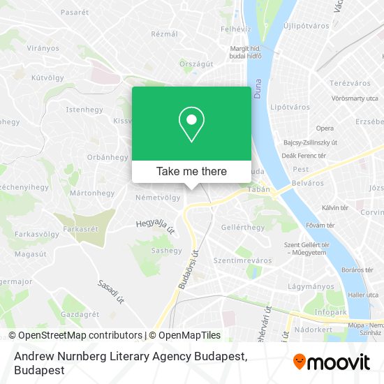 Andrew Nurnberg Literary Agency Budapest map