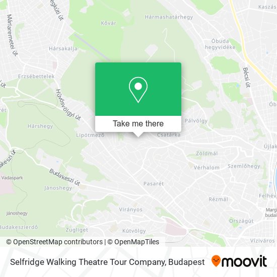 Selfridge Walking Theatre Tour Company map