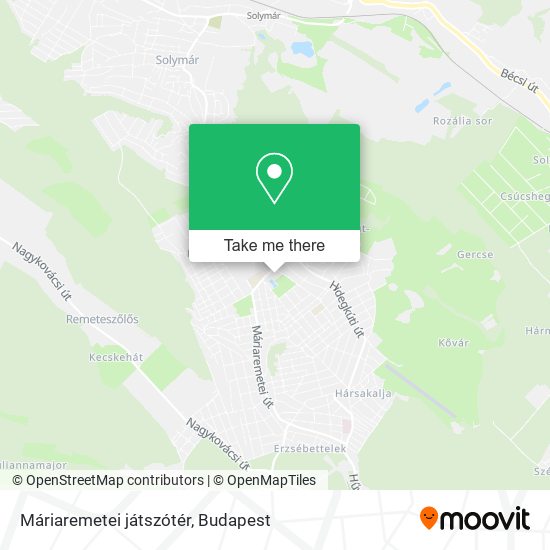 Máriaremetei játszótér map
