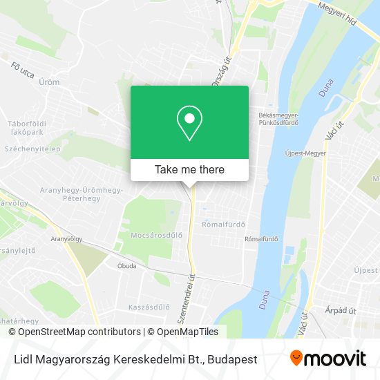 Lidl Magyarország Kereskedelmi Bt. map