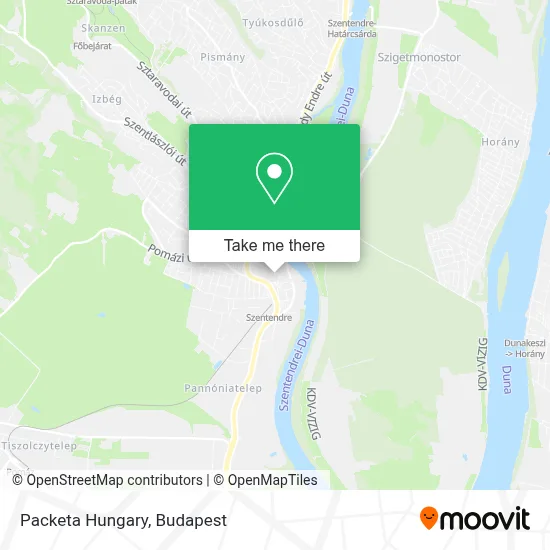 Packeta Hungary map