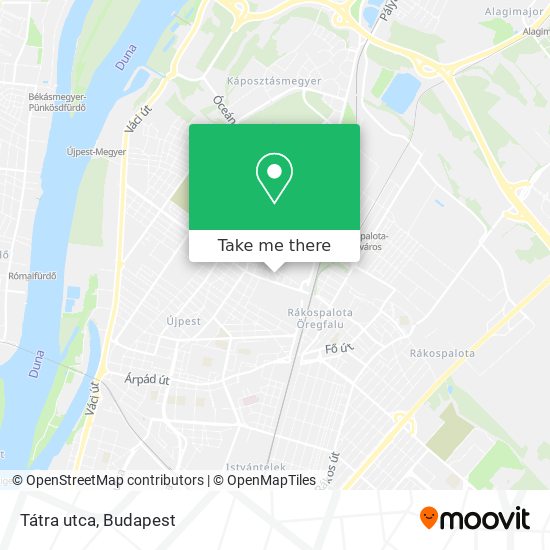 Tátra utca map