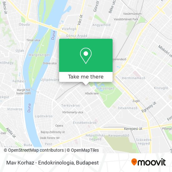 Mav Korhaz - Endokrinologia map