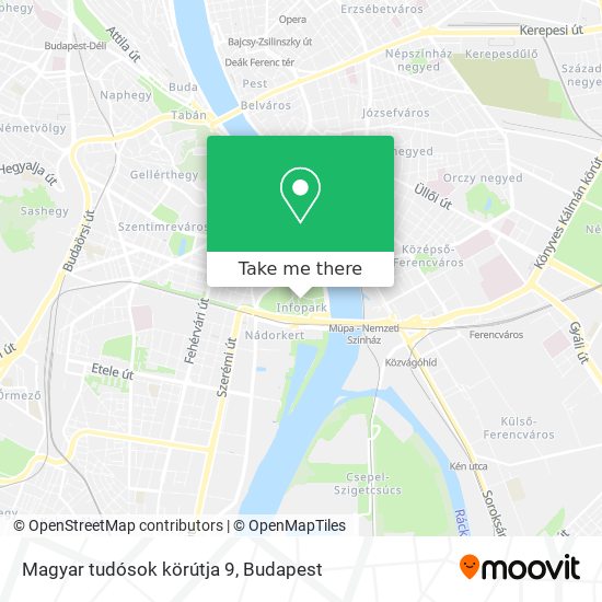 Magyar tudósok körútja 9 map