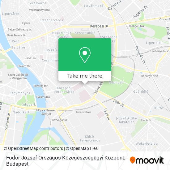 Fodor József Országos Közegészségügyi Központ map